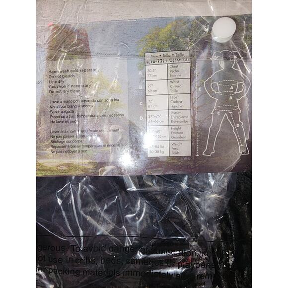 Maleficent Child Costume Size Large 10-12 - Picture 4 of 4